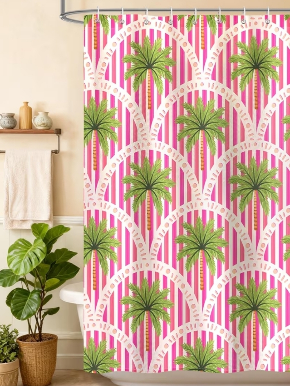 NEW! Tropical Palm Shower Curtain